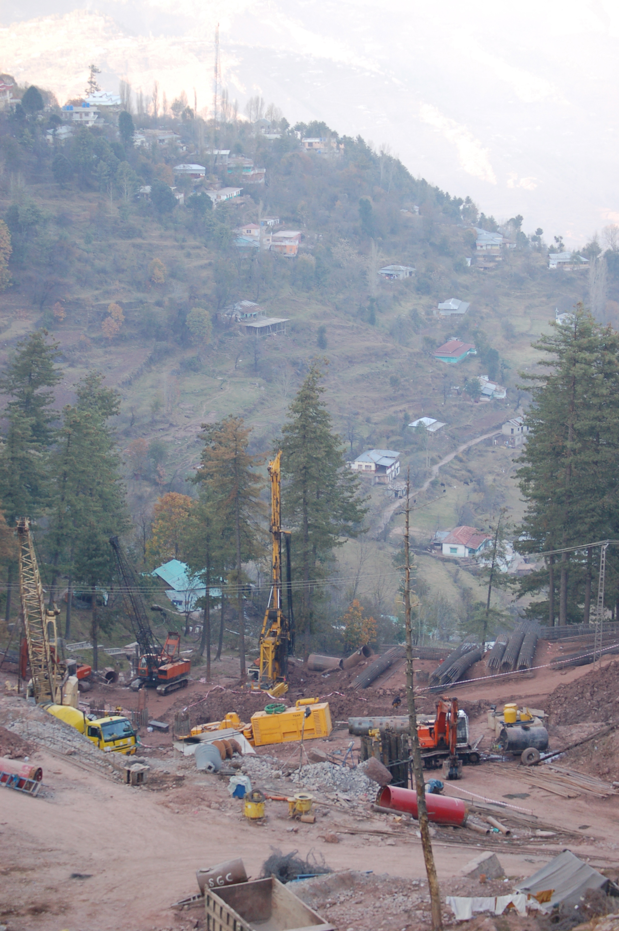 Piling using Hydraulic Rotary Machines for Slope Protection Works at Jhika Gali, Murree 8